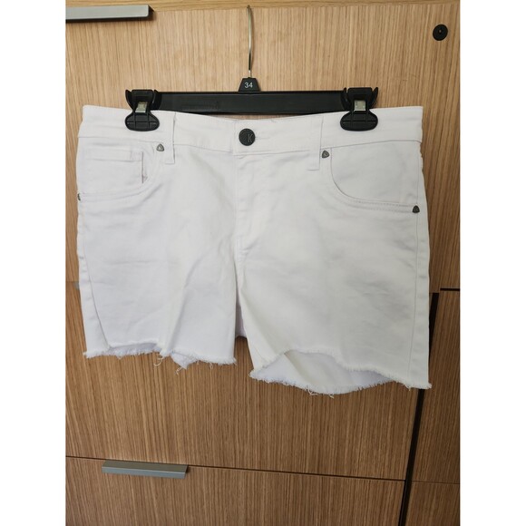 Kut from the Kloth Pants - Kut From the Kloth Women's White Denim Shorts w/ Raw Hem Size 8